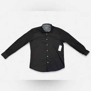 Paper Denim & Cloth PD&C Black Peached Poplin Button Down Shirt Size L